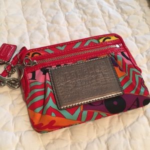 Coach x Poppy Collection Adorable Printed Wristlet